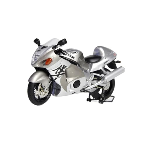 Miniatur Motorfahrzeug Modelle 1:12 Für Suzuki Hayabusa GSX-1300R Hiabusa Motorrad Legierung Modell Maßstab Racing Motorrad Modell Auto Display Druckguss-Nachbildung(Silver) von CYQOCD