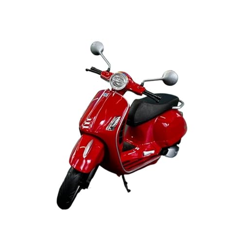 Miniatur Motorfahrzeug Modelle 1:12 Für Vespa Roller Motorrad Simulation Ornament Modell Sammlermodell Spielzeug Weiß Rot Blau Druckguss-Nachbildung(Red) von CYQOCD