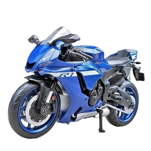 Miniatur Motorfahrzeug Modelle 1:12 Für Yamaha YZF-R1M 60. Jubiläums-Rennmotorräder Legierungs-Motorradmodell-Sammlungsdekorationen Druckguss-Nachbildung von CYQOCD