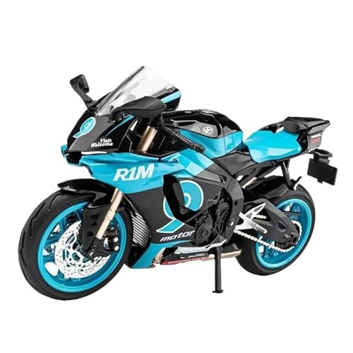 Miniatur Motorfahrzeug Modelle 1:12 Für Yamaha YZF-R1M Legierungsdruckguss-Motorradmodell Spielzeugfahrzeug-Sammlung Ton- Und Lichtdekorationen Druckguss-Nachbildung von CYQOCD