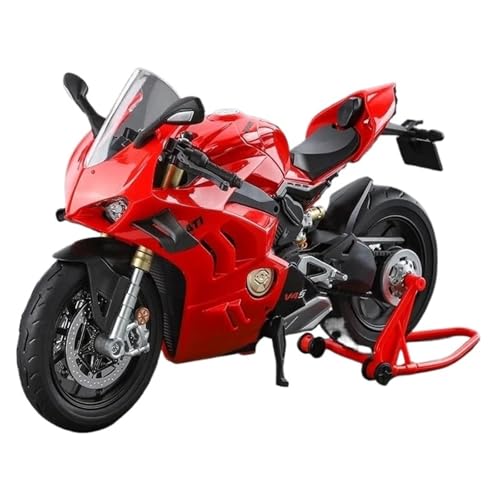 Miniatur Motorfahrzeug Modelle 1:9 Für Ducati Panigale V4S Off Road Autocycle Legierung Diecast Große Motorrad Modell Sound Licht Dekoration Druckguss-Nachbildung von CYQOCD