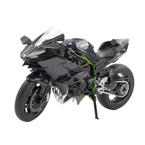 Miniatur Motorfahrzeug Modelle 1:9 Für Kawasaki Ninja H2R Legierung Druckguss Motorrad Modell Fahrzeug Sound Und Licht Motorrad Racing Modell Druckguss-Nachbildung von CYQOCD