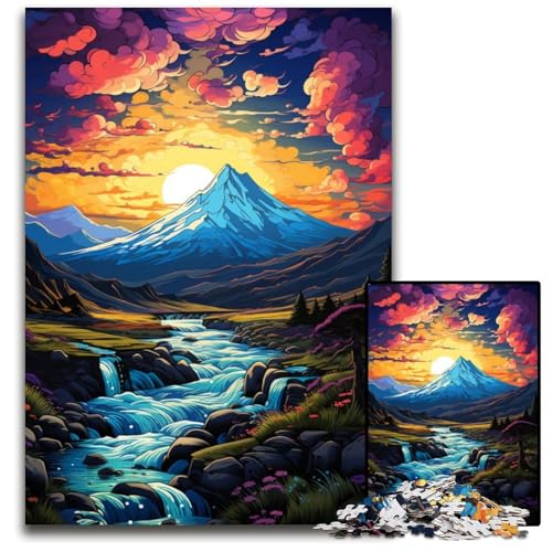 1000-Teile-Puzzle für Erwachsene. Die farbenfrohe Psychedelia der Sfeir-Halbinsel. Holzpuzzle. Anspruchsvolles Denkspiel – Entspannendes Spielzeug für Teenager. 1000 Teile (75x50cm) von CYSEHKRBL
