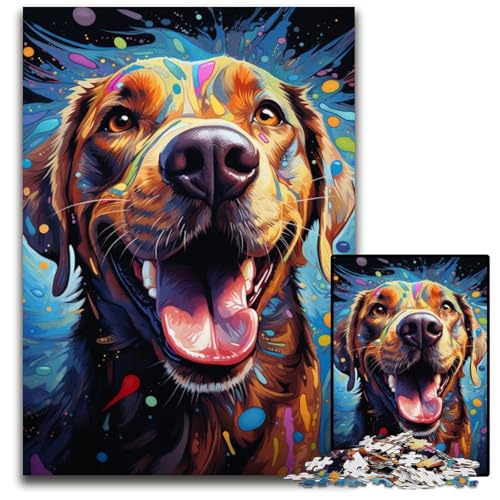 1000-teiliges Puzzle für Erwachsene Aquarellmalerei Hunde-Papierpuzzle anspruchsvolles Denkspiel – entspannendes Spielzeug für Teenager 1000 Teile (38x26cm) von CYSEHKRBL