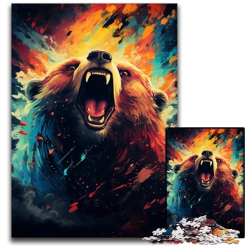 1000-teiliges Puzzle für Erwachsene Malen bunter Bär Holzpuzzle für Erwachsene anspruchsvolles Denkspiel für Teenager unterhaltsames interaktives Spiel für die ganze Familie 1000 Teile (75 x 50 cm) 1000-teiliges Puzzle für Erwachsene Malen bunter Bär Holzpuzzle für Erwachsene anspruchsvolles Denkspiel für Teenager unterhaltsames interaktives Spiel für die ganze Familie 1000 Teile (75 x 50 cm) von CYSEHKRBL