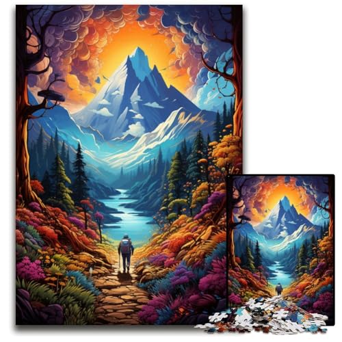 1000-teiliges Puzzle für Erwachsene Trekking_Through_Beauty Papierpuzzle anspruchsvolles Denkspiel – entspannendes Spielzeug für Teenager 1000 Teile (38x26cm) von CYSEHKRBL