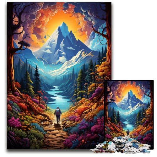 1000-teiliges Puzzle für Erwachsene Trekking_Through_Beauty pädagogisches Denkspiel künstlerische Heim- und Bürodekoration Alter 1000 PCS (75x50cm) von CYSEHKRBL