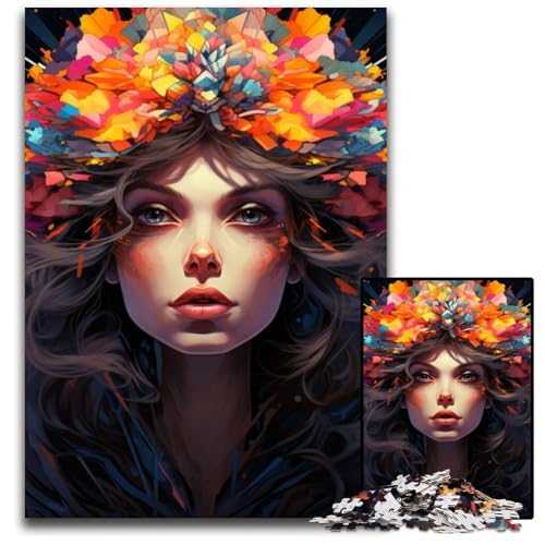 1000-teiliges Puzzle für Erwachsene Trend_Engel_bunt_ Papierpuzzle anspruchsvolles Denkspiel für Teenager Spaß am Familienspielabend 1000 Teile (38x26cm) von CYSEHKRBL