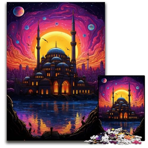1000-teiliges Puzzle für Erwachsene Türkiye Hagia Sophia Holzpuzzle anspruchsvolles Denkspiel – entspannendes Spielzeug für Teenager 1000 Teile (75x50cm) von CYSEHKRBL