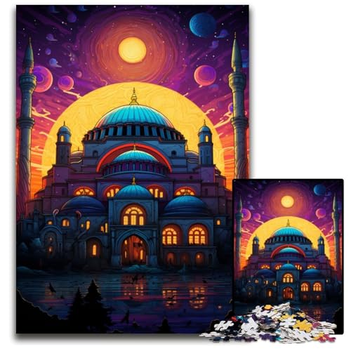 1000-teiliges Puzzle für Erwachsene Türkiye Hagia Sophia Holzpuzzle anspruchsvolles Denkspiel für Teenager unterhaltsames interaktives Spiel für die ganze Familie 1000 Teile (75x50cm) von CYSEHKRBL