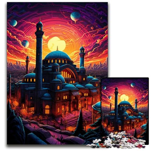 1000-teiliges Puzzle für Erwachsene Türkiye Hagia Sophia Papierpuzzle anspruchsvolles Denkspiel – entspannendes Spielzeug für Teenager 1000 Teile (38x26cm) von CYSEHKRBL