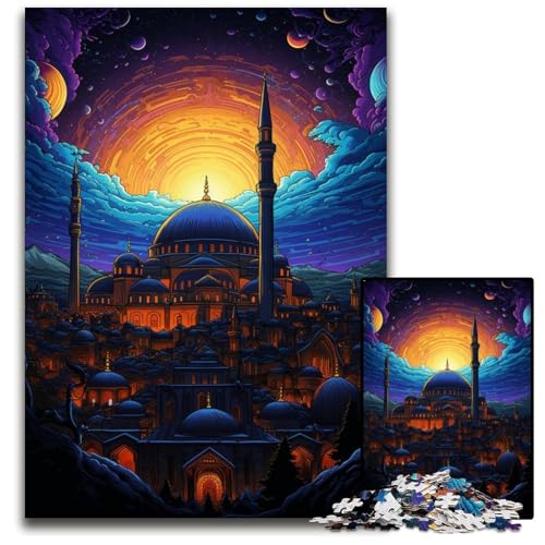 1000-teiliges Puzzle für Erwachsene Türkiye Hagia Sophia Papierpuzzle anspruchsvolles Denkspiel für Teenager unterhaltsames interaktives Spiel für die ganze Familie 1000 Teile (38x26cm) von CYSEHKRBL
