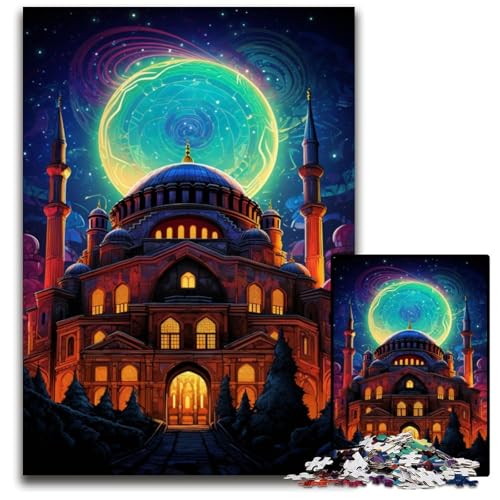 1000-teiliges Puzzle für Erwachsene Türkiye Hagia Sophia schwierige Puzzles für Erwachsene ideal für Teenager und Sammler Reisegeschenk Familienaktivität 1000 Teile (38x26cm) von CYSEHKRBL