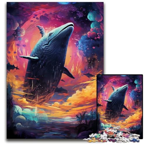 1000-teiliges Puzzle für Erwachsene Wal unter dem Meer pädagogisches Denkspiel künstlerische Heim- und Bürodekoration Alter 1000 PCS (75x50cm) von CYSEHKRBL