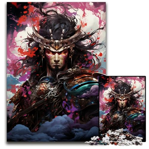 1000-teiliges Puzzle für Erwachsene. Der farbenfrohe psychedelische Weg der Samurai. Holzpuzzle. Anspruchsvolles Denkspiel – Entspannendes Spielzeug für Teenager. 1000 Teile (75x50cm) von CYSEHKRBL