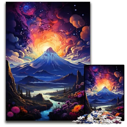 1000-teiliges Puzzle für Erwachsene. Die farbenfrohe Psychedelia der Sfeir-Halbinsel. Holzpuzzle. Anspruchsvolles Denkspiel für Teenager. Familienspaß. Interaktives Spiel. 1000 Teile (75x50cm) von CYSEHKRBL