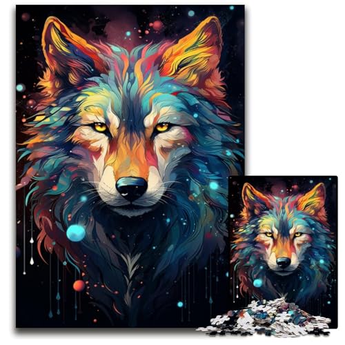 1000-teiliges Puzzle für Erwachsene. Die farbenfrohe Psychedelia des ätherischen Wolfs. Papierpuzzle. Anspruchsvolles Denkspiel für Teenager. Familienspaß. Interaktives Spiel. 1000 Teile (38x26cm). 1000-teiliges Puzzle für Erwachsene. Die farbenfrohe Psychedelia des ätherischen Wolfs. Papierpuzzle. Anspruchsvolles Denkspiel für Teenager. Familienspaß. Interaktives Spiel. 1000 Teile (38x26cm). von CYSEHKRBL
