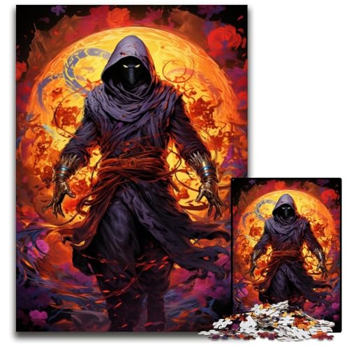 1000-teiliges Puzzle für Erwachsene. Die farbenfrohe Psychedelia von Ninja Killer. Papierpuzzle. Anspruchsvolles Denkspiel für Teenager. Familienspaß. Interaktives Spiel. 1000 Teile (38x26cm) von CYSEHKRBL