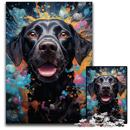 Aquarellmalerei-Hund 1000-teiliges Puzzle für Erwachsene Puzzles für Erwachsene Weihnachten Halloween Ostern Neujahr 1000 PCS (75x50cm) von CYSEHKRBL