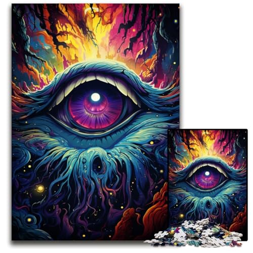 Das geheimnisvolle Auge der Fantasie Puzzle 1000 Teile für Erwachsene Puzzle für Erwachsene für Reiseliebhaber und Paare anspruchsvolles Spielzeug 1000 Teile (75x50cm) von CYSEHKRBL