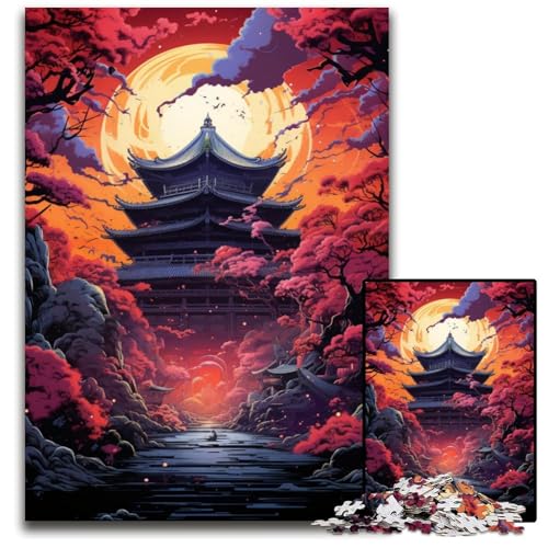 Die farbenfrohe Psychedelia des Schreins 1000-teiliges Papierpuzzle anspruchsvolles Denkspiel für Teenager Spaß am Familienspielabend 1000 Teile (38x26cm) von CYSEHKRBL
