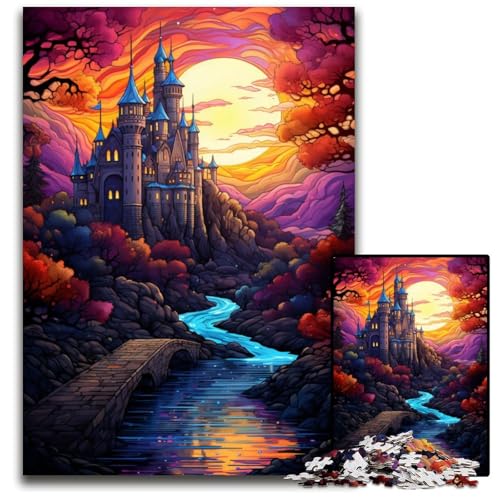 Die farbenfrohe Psychedelia des Xiaomiya-Flusses 1000-teiliges Puzzle für Erwachsene Papierpuzzle für Erwachsene Familienaktivität DIY Heimdekoration 1000 PCS (38x26cm) von CYSEHKRBL