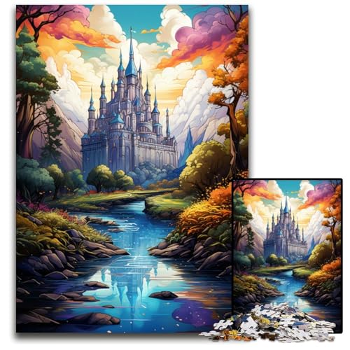 Die farbenfrohe Psychedelia des Xiaomiya-Flusses Puzzle für Erwachsene 1000 Teile Puzzle für Erwachsene ideal für Teenager und Sammler Reisegeschenk Familienaktivität 1000 Teile (75x50cm) von CYSEHKRBL