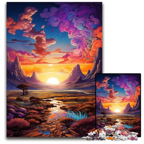 Gemälde-Fantasielandschafts-Puzzle 1000 Teile Puzzle für Erwachsene für Teenager und Jugendliche ideales Geburtstags 1000 PCS (75 x 50 cm) von CYSEHKRBL