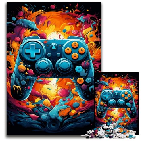 Malen Farbe Gamepad-Puzzles für Erwachsene 1000 Puzzles für Erwachsene für Reiseliebhaber und Paare anspruchsvolles Spielzeug 1000 Teile (75 x 50 cm) von CYSEHKRBL