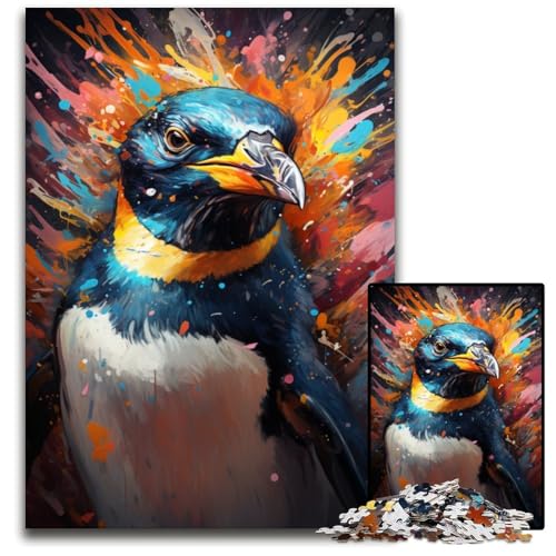 Malen und Malen Pinguin 1000-teiliges Puzzle schwierige Puzzles für Erwachsene Geburtstagsgeschenkidee anspruchsvolles Denkspiel 1000 Teile (75 x 50 cm) von CYSEHKRBL
