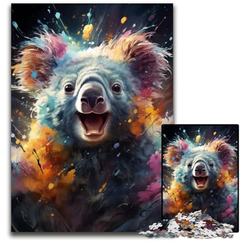Malen und Malen: Koala-Puzzle mit 1000 Teilen für Erwachsene. Papierpuzzles für Erwachsene für Teenager und Familien. Perfekte DIY-Dekoration und Denksportaufgabe. 1000 Teile (38 x 26 cm) von CYSEHKRBL