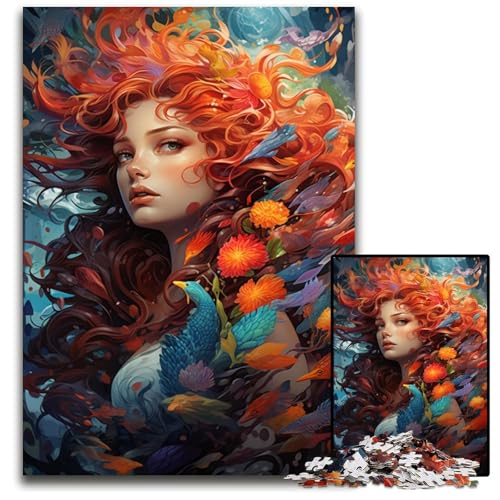 Malen von Fantasy-Göttinnen-Puzzles für 1000 Teile schwierige Puzzles für Erwachsene anspruchsvolles Denkspiel entspannendes Spielzeug für Teenager 1000 Teile (38 x 26 cm) von CYSEHKRBL