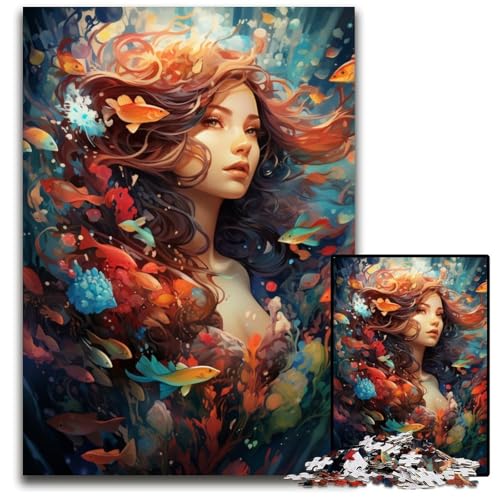 Malen von Fantasy-Göttinnen-Puzzles für 1000 Teile schwierige Puzzles für Erwachsene anspruchsvolles Denkspiel entspannendes Spielzeug für Teenager 1000 Teile (38 x 26 cm) von CYSEHKRBL