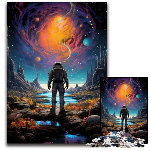 Neonlandschaft farbenfrohes psychedelisches Astronauten-Puzzle für 1000 Teile schwierige Puzzles für Erwachsene anspruchsvolles Denkspiel entspannendes Spielzeug für Teenager 1000 Teile (38 x 26 cm) Neonlandschaft farbenfrohes psychedelisches Astronauten-Puzzle für 1000 Teile schwierige Puzzles für Erwachsene anspruchsvolles Denkspiel entspannendes Spielzeug für Teenager 1000 Teile (38 x 26 cm) von CYSEHKRBL