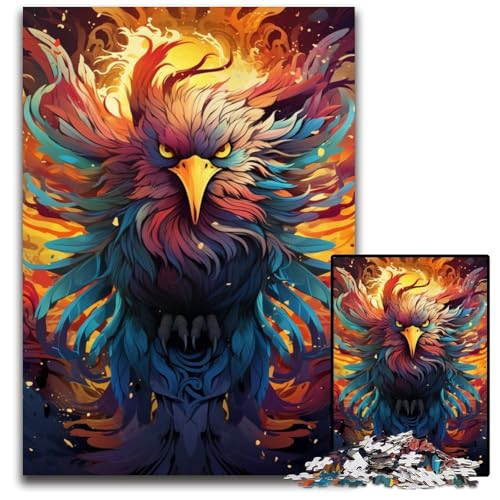 Painting Color Phoenix 1000-teiliges Puzzle schwierige Puzzles für Erwachsene Geburtstagsgeschenkidee anspruchsvolles Denkspiel 1000 Teile (75 x 50 cm) von CYSEHKRBL