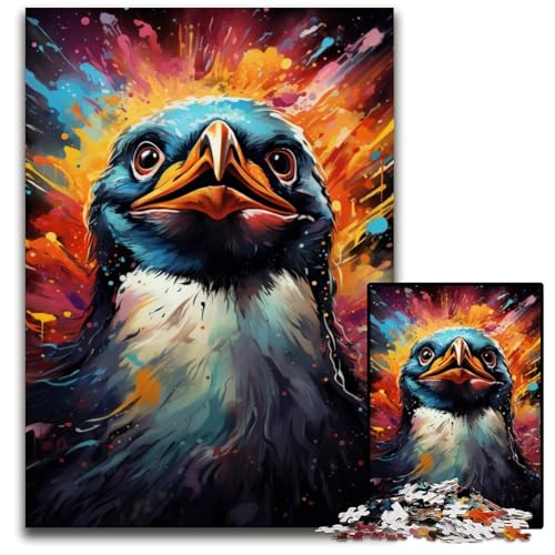 Pinguin-Puzzle mit 1000 Teilen zum Malen für Erwachsene Heimaktivität für Feiertage Geburtstage und Familienspieleabende 1000 Teile (38 x 26 cm) von CYSEHKRBL