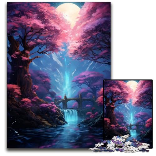 Pink Forest 1000-teiliges Puzzle schwierige Puzzles für Erwachsene Geburtstagsgeschenkidee anspruchsvolles Denkspiel 1000 Teile (75 x 50 cm) von CYSEHKRBL