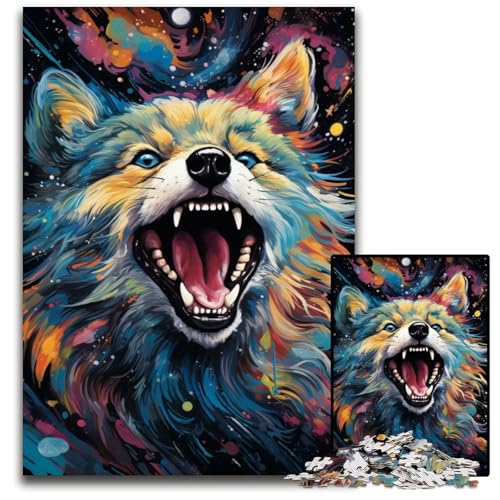 Planet Color Fox 1000-teiliges Puzzle unmögliches Puzzle für Erwachsene Denksportaufgabe Spiel für Erwachsene interaktive Familienaktivität 1000 Teile (75 x 50 cm) von CYSEHKRBL