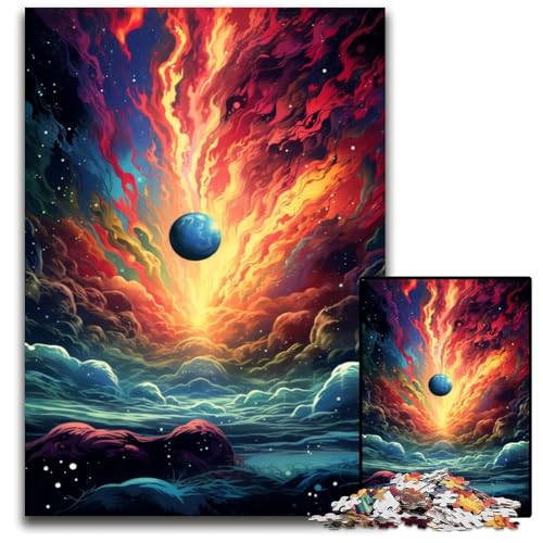 Planet Explosion 1000-Teile-Puzzle-Geschenke. Schwierige Puzzles für Erwachsene. Anspruchsvolles Denkspiel für Teenager. Familienspaß. Interaktives Spiel. 1000 Teile (75 x 50 cm) von CYSEHKRBL