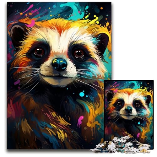 Puzzle 1000 Teile Gemälde Kunst Erdmännchen Weihnachten Halloween Ostern Neujahr 1000 Teile (75 x 50 cm) von CYSEHKRBL