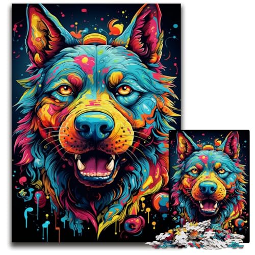 Puzzle 1000 Teile Malen Bunte Tiere Puzzles Weihnachten Halloween Ostern Neujahr 1000 Teile (75 x 50 cm) von CYSEHKRBL