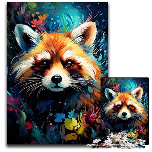 Puzzle 1000 Teile Psychedelic Color Bear Puzzles Weihnachten Halloween Ostern Neujahr 1000 Teile (38 x 26 cm) von CYSEHKRBL