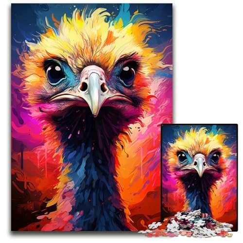 Puzzle 1000 Teile für Erwachsene Malen bunter Strauß anspruchsvolle Puzzles Weihnachten Halloween Ostern Neujahr 1000 PCS (75 x 50 cm) von CYSEHKRBL