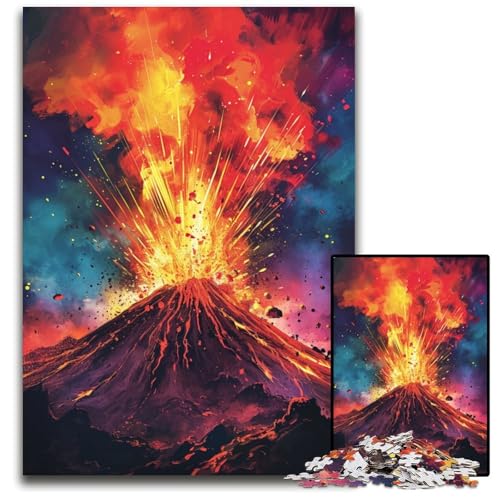 Puzzle 1000 Teile für Erwachsene Olympus farbenfrohe psychedelische anspruchsvolle Puzzles Weihnachten Halloween Ostern Neujahr 1000 Teile (75 x 50 cm) von CYSEHKRBL