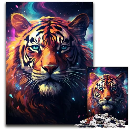 Puzzle für 1000 Teile Die farbenfrohe Psychedelia von Star Tiger Holzpuzzle perfekt für Teenager Familienzusammenhalt Denksportaufgabe und DIY-Heimdekor-Geschenk 1000 PCS (75x50cm) von CYSEHKRBL