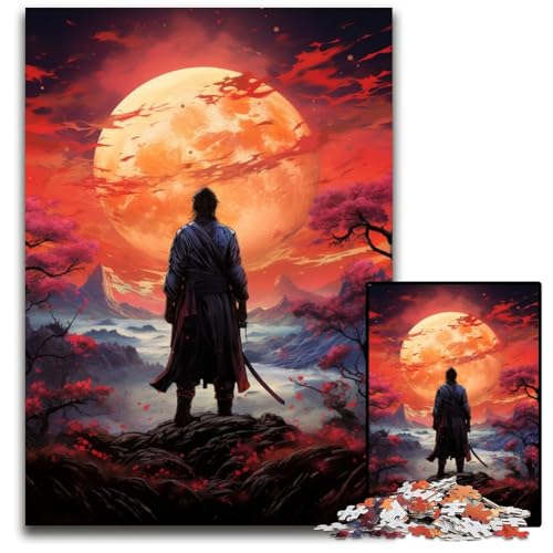 Puzzle für 1000 Teile Die farbenfrohe Psychedelia von Sunset Samurai Holzpuzzle perfekt für Teenager Familienzusammenhalt Denksportaufgabe und DIY-Heimdekor-Geschenk 1000 PCS (75x50cm) von CYSEHKRBL