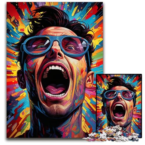 Puzzle für Erwachsene 1000 Mal- und Farbhelden-Puzzles ideal für Verliebte perfektes Weihnachts- Neujahrs- und Valentinstagsgeschenk 1000 Teile (75 x 50 cm) von CYSEHKRBL