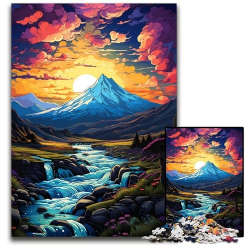 Puzzle für Erwachsene 1000 Teile Die farbenfrohe Psychedelia der Sfeir-Halbinsel pädagogisches Denkspiel künstlerische Heim- und Bürodekoration Alter 1000 PCS (38x26cm) von CYSEHKRBL