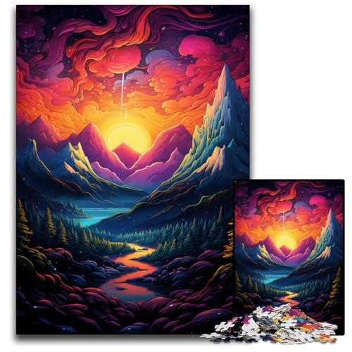 Puzzle für Erwachsene 1000 Teile Psychedelic Alps schwierige Puzzles für Erwachsene perfekt als Halloween- Weihnachts- und Geburtstagsgeschenk 1000 PCS (75 x 50 cm) von CYSEHKRBL