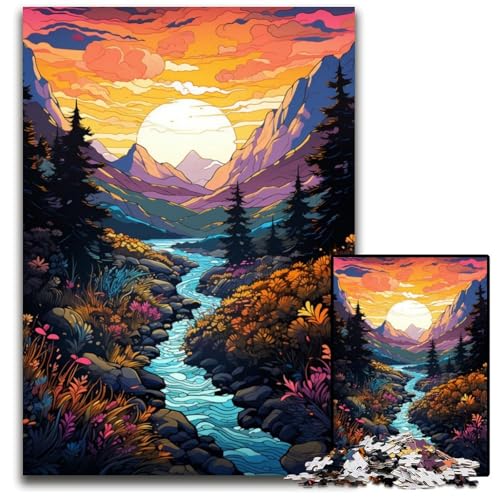 Puzzle für Erwachsene 1000 Teile Trekking_Through_Beauty anspruchsvolle Puzzles interaktives Familienspiel Gehirn-Herausforderung Lernspielzeug 1000 Teile (38x26cm) von CYSEHKRBL